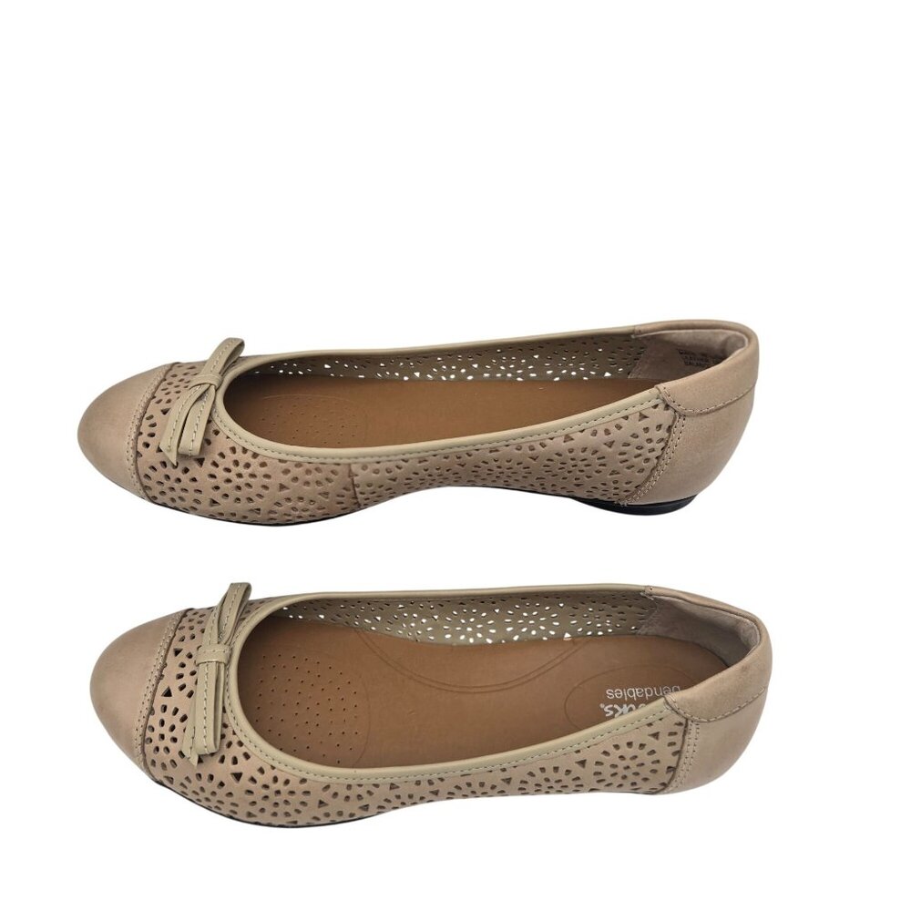 Clarks Poem Journal Bone Color Size 9 Womens Ballet Flats New In Box